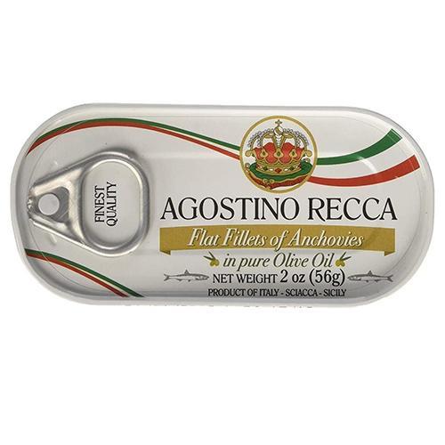 Agostino Recca Anchovies in Olive Oil Tin, 2 oz