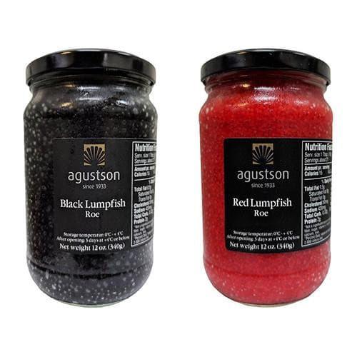 Agustson Black and Red Lumpfish Caviar 12 oz Variety, (2 PACK)