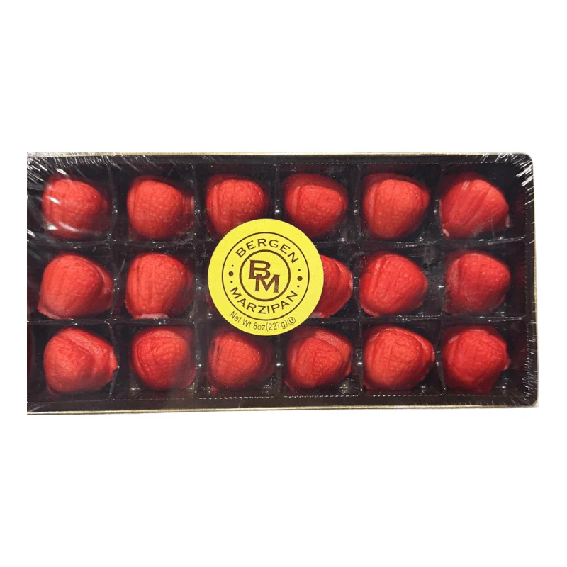 Bergen Marzipan Gift Box Strawberry Shape Marzipan, 8 oz - Image 2