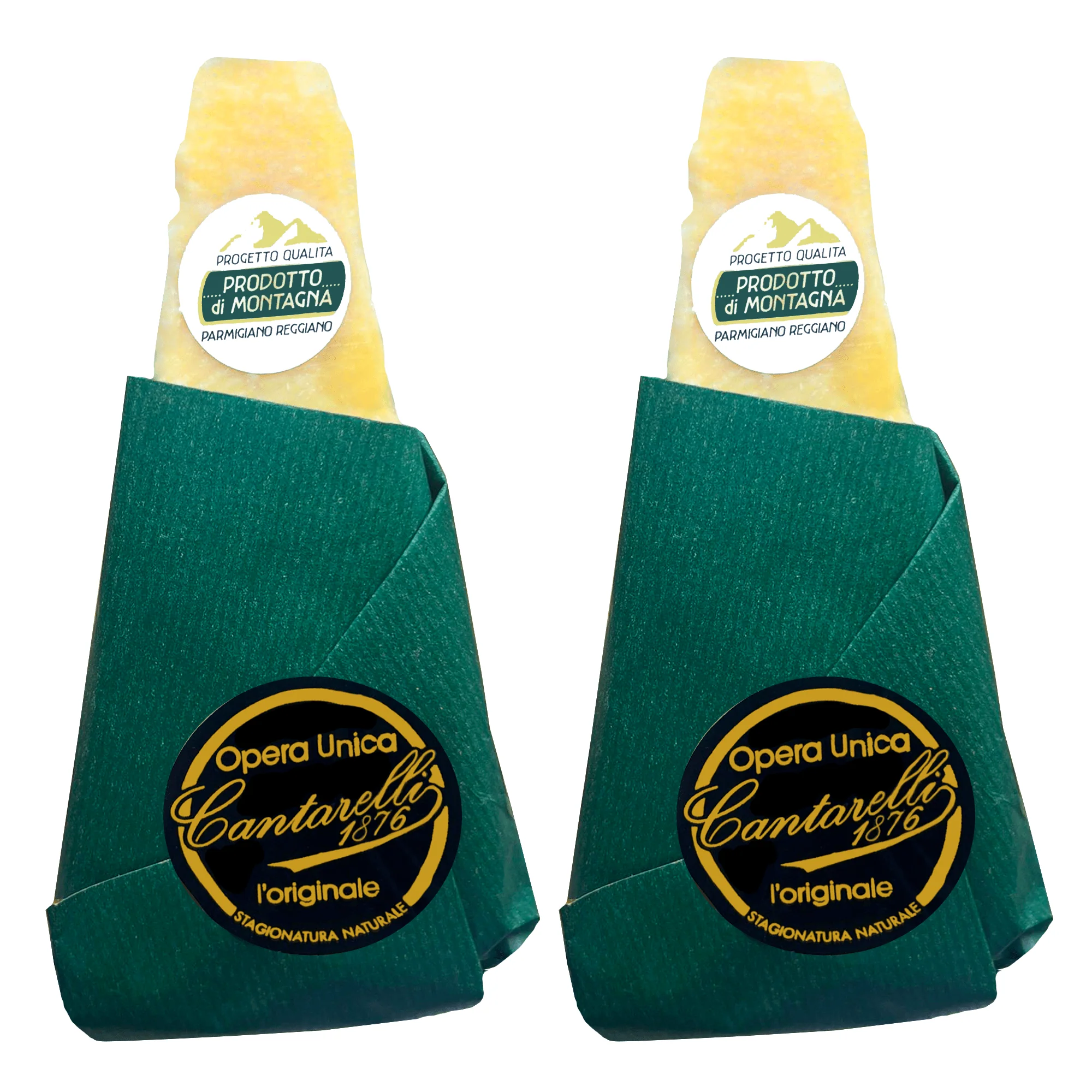 Cantarelli 24 Months Aged Mountain Parmigiano Reggiano, 8.8 oz [Pack of 2]