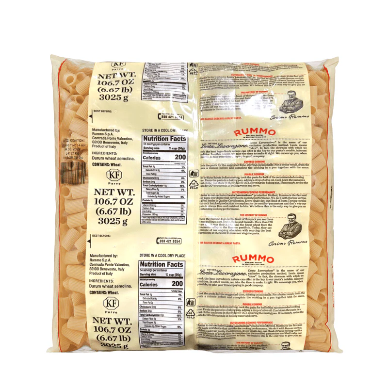 Rummo Mezzi Rigatoni #51 Pasta, 6.67 Lb - Image 2