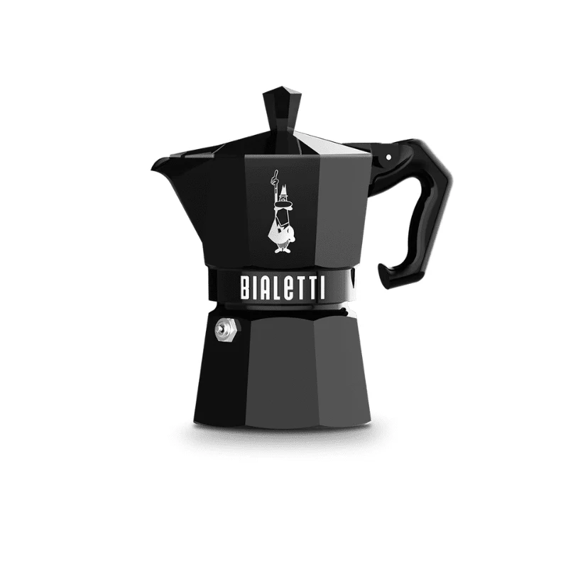 Bialetti Black Moka 3-Cup Stovetop Coffee Maker