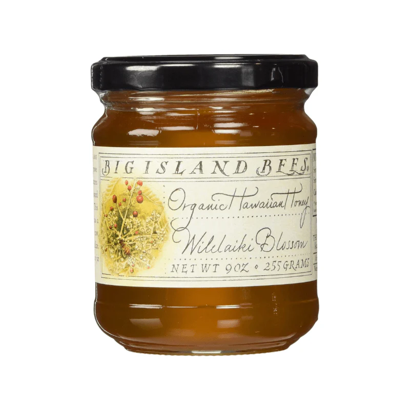 Big Island Bee Organic Ohia Lehua Wilelaiki Blossom Hawaiian Honey, 9 oz