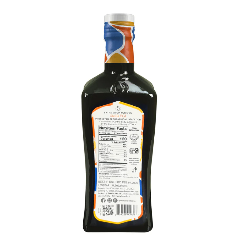 Bono Sicilia PGI Sicilian Extra Virgin Olive Oil, 16.9 oz - Image 2