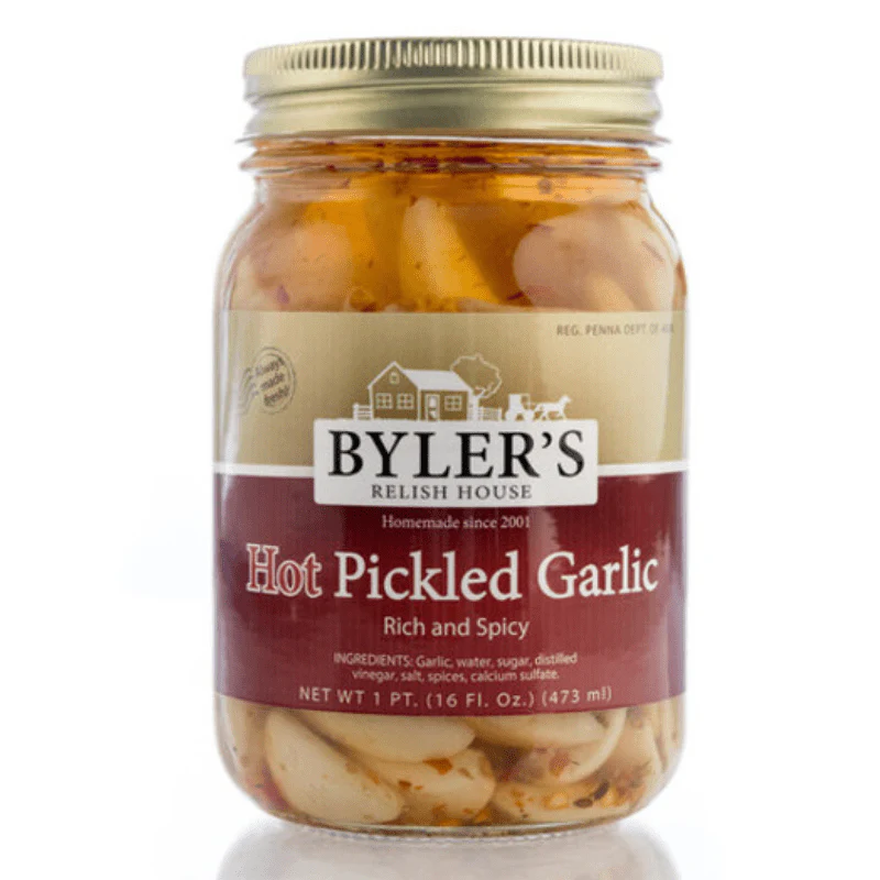Byler’s Relish House Byler’s Hot Pickled Garlic, 16 oz