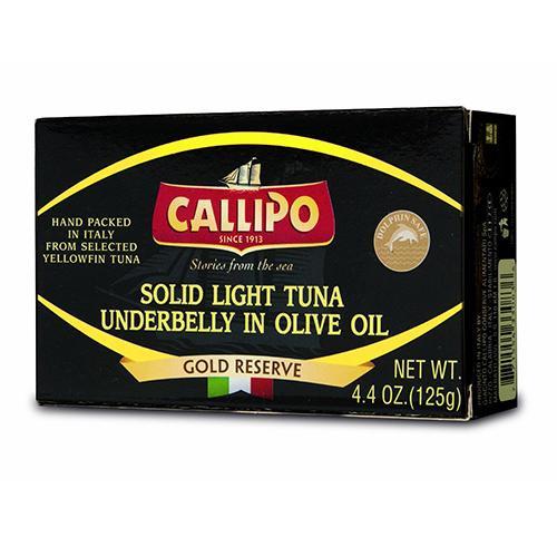 Callipo Solid Light Tuna Underbelly Ventresca in Olive Oil, 4.4 oz