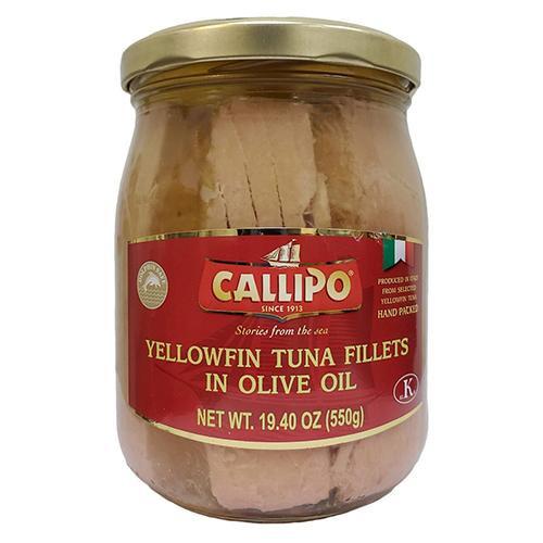 Callipo Yellowfin Tuna Fillets in Olive Oil, 19.4 oz Jar - Image 2