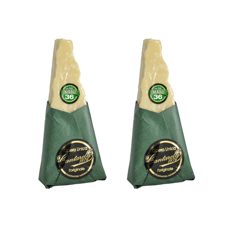 Cantarelli 36 Months Aged Reggiano Stravecchio Wedge, 8.8 oz [PACK of 2]