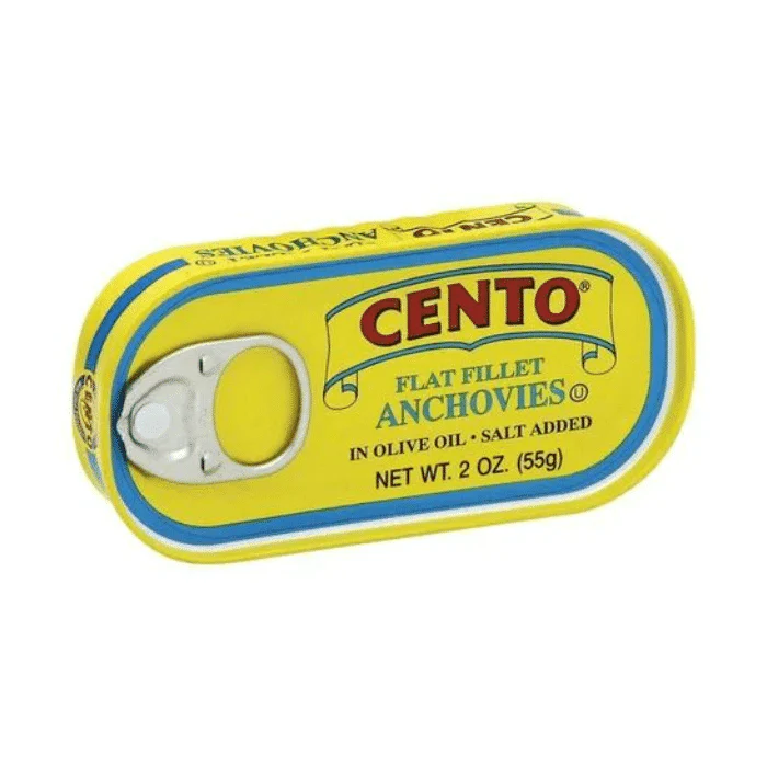 Cento Flat Anchovies Fillets in Olive Oil, 2 oz