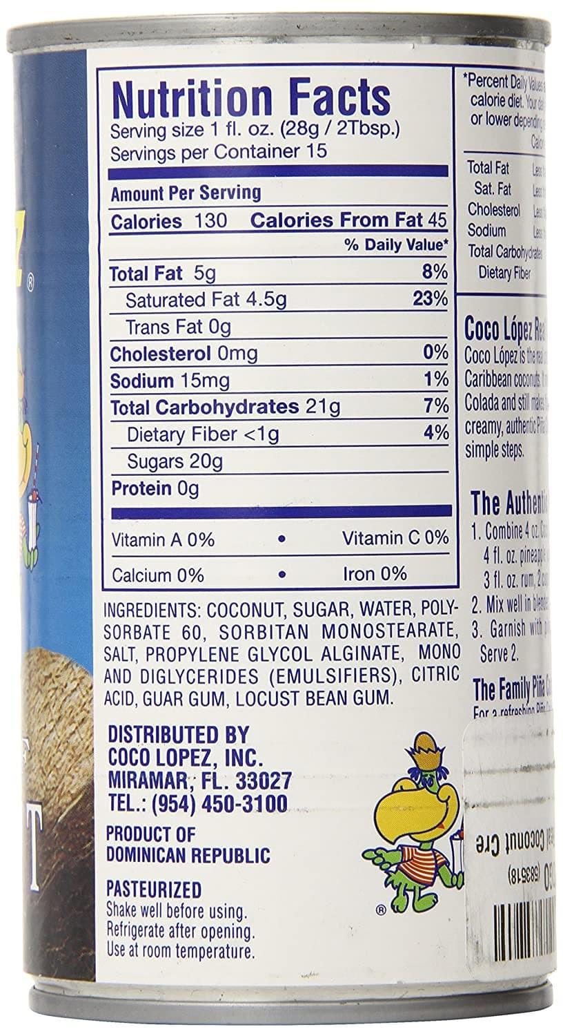 Coco Lopez Real Cream of Coconut, 15 oz - Image 2