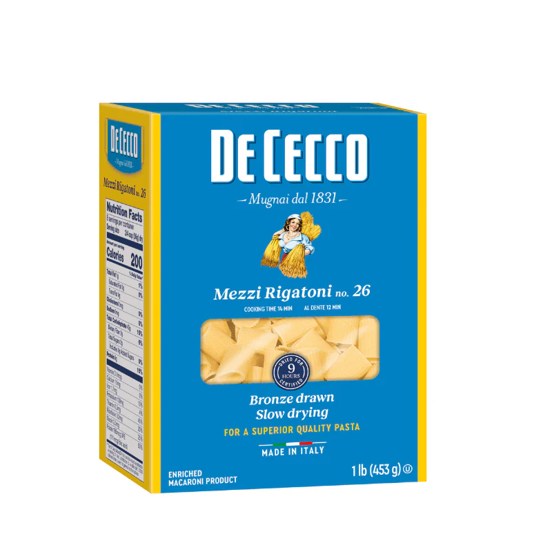 De Cecco #26 Mezzi Rigatoni, 1 lb