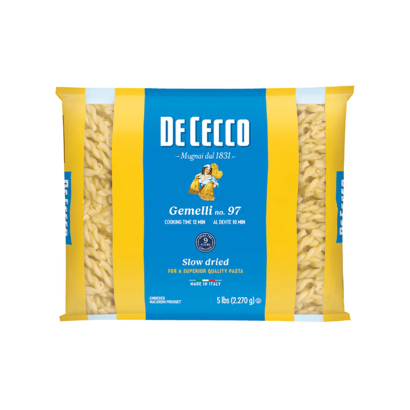 De Cecco #97 Gemelli Bulk Pasta, 5 lbs