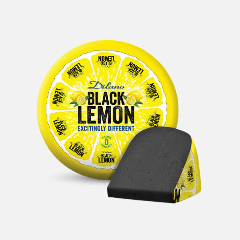 Dilano Black Lemon Gouda Cheese Wheel, 10 Lbs