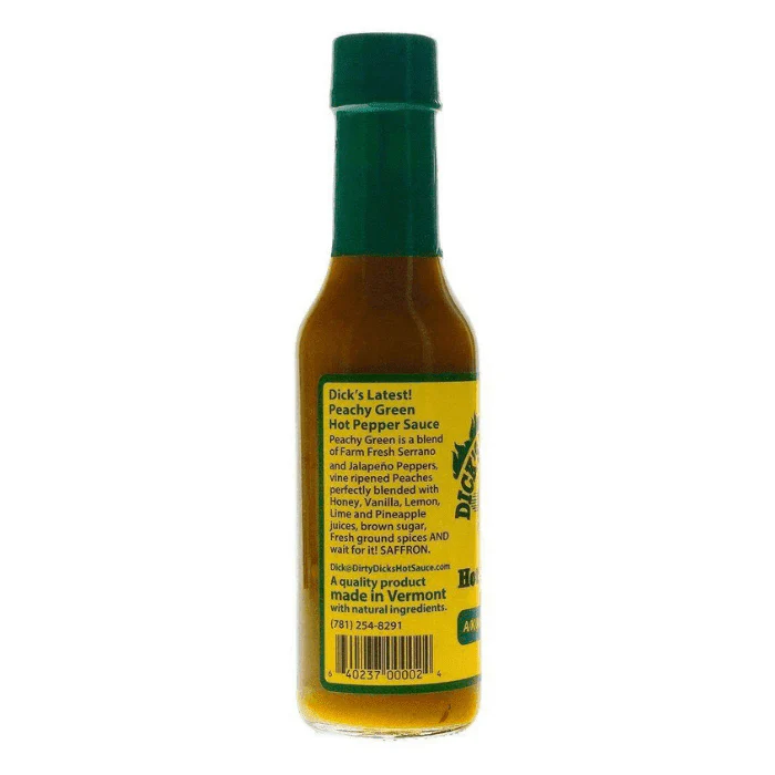 Dirty Dick's Peachy Green Hot Pepper Sauce, 5 oz - Image 2
