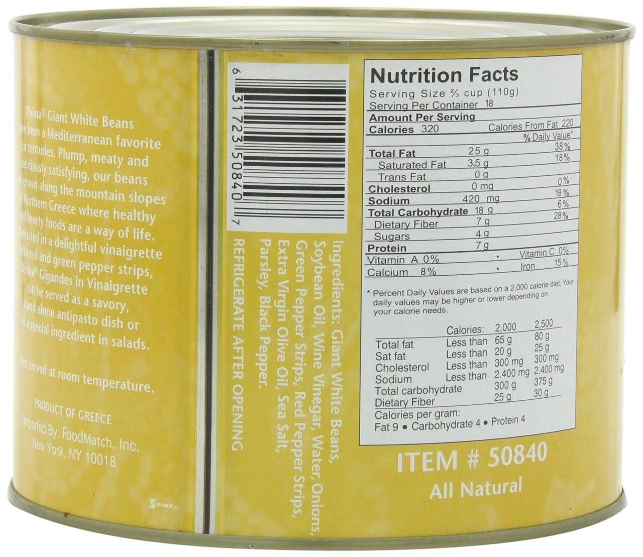 Divina Giant White Beans Vinaigrette, 4.4 lbs - Image 4