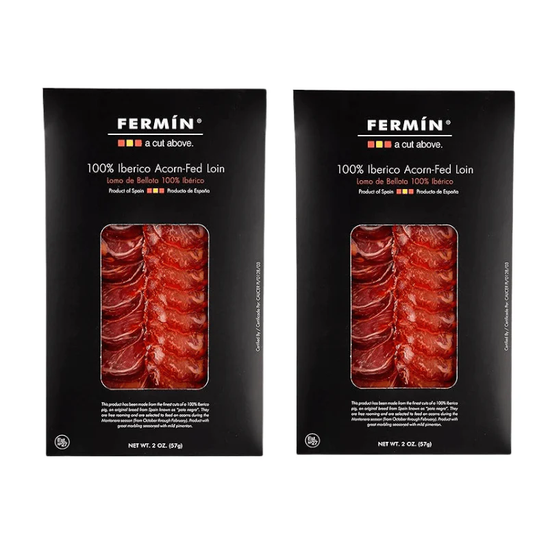 Fermin 100% Iberico Acorn-Fed Loin 2 Pack, 2 oz [Refrigerate after Opening]