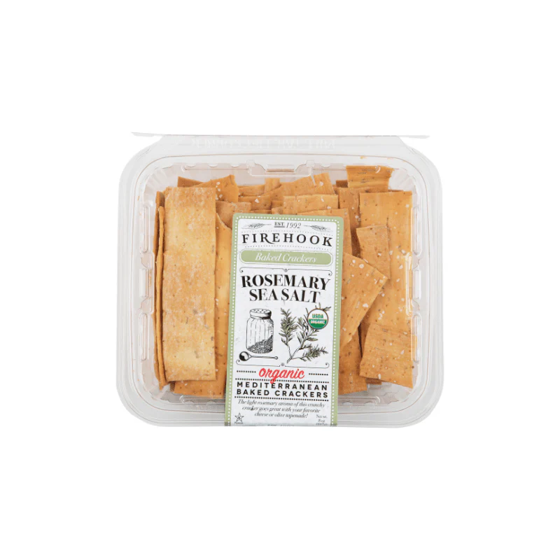 Firehook Organic Rosemary Sea Salt Baked Crackers, 8 oz