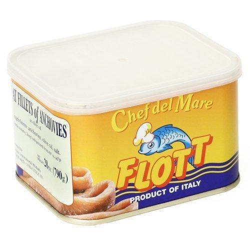 Flott Anchovies Fillets in Olive Oil, 25 oz