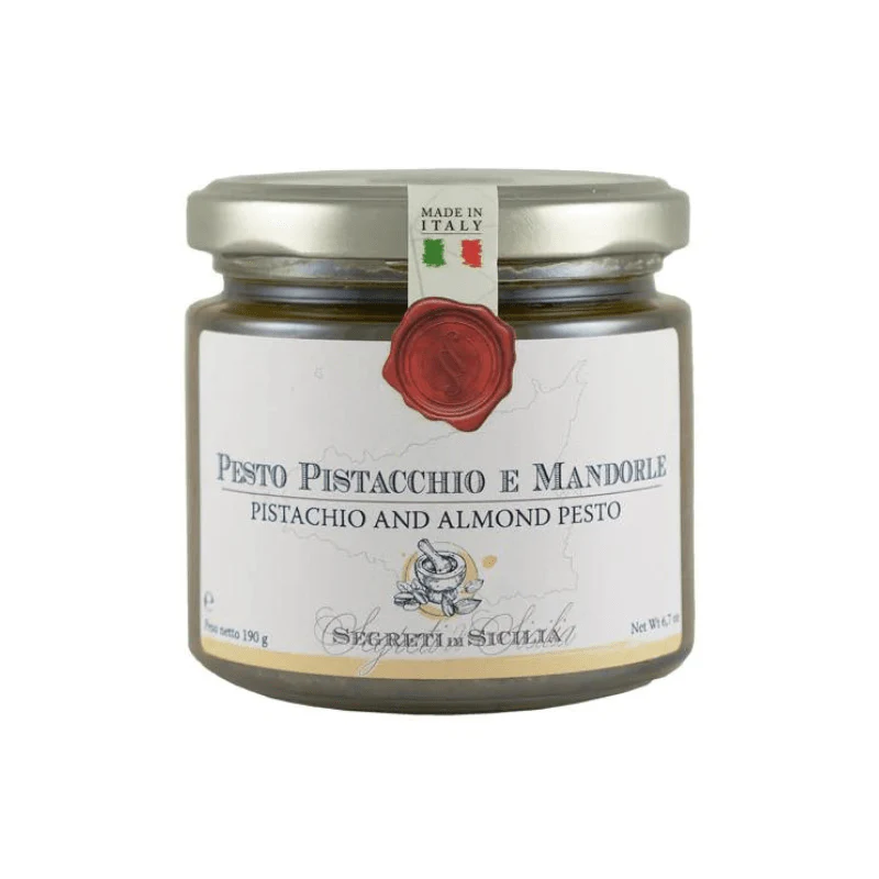 Frantoi Cutrera Segreti di Sicilia Pistachio and Almond Basil Pesto, 6.7 oz