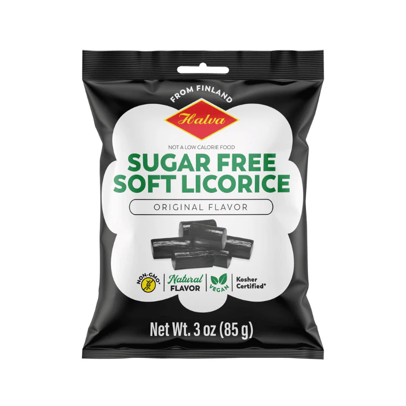 Halva Sugar Free Black Licorice Bag, 3 oz