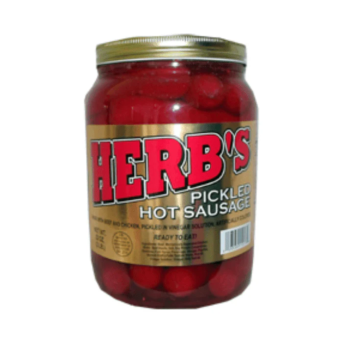 Herb's Red Hot Pickled Sausage, 2 Lbs