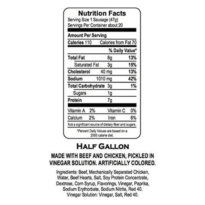Herb's Red Hot Pickled Sausage, 2 Lbs - Image 2