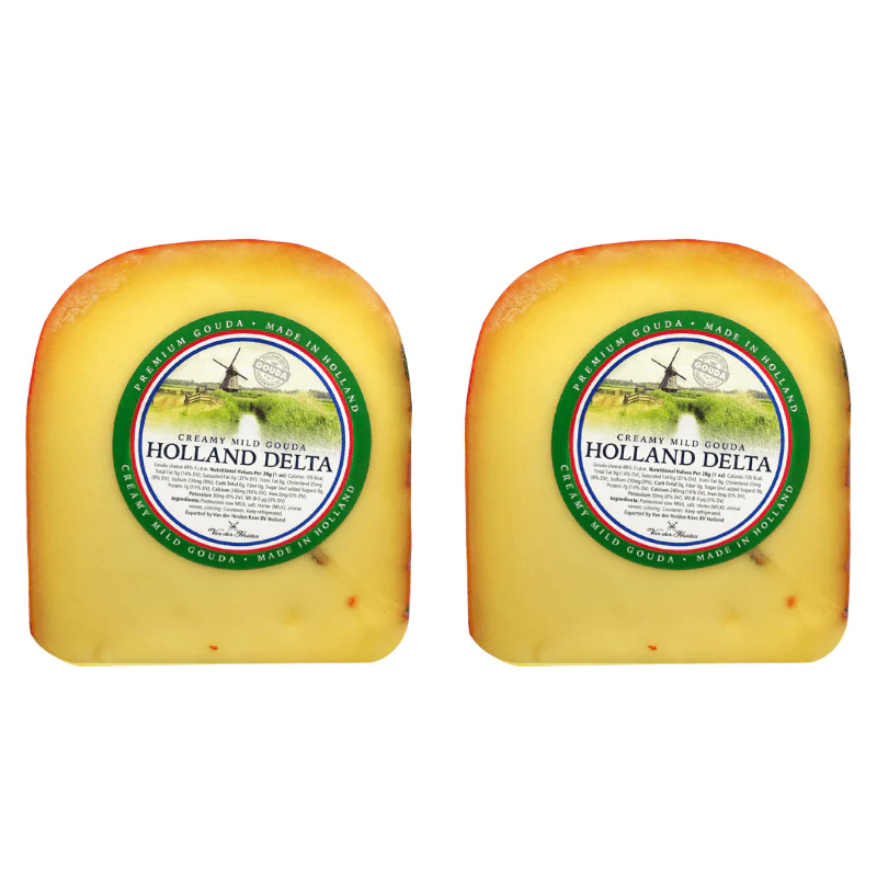Holland Delta Creamy Mild Gouda Cheese, 7.97 oz (Pack of 2)