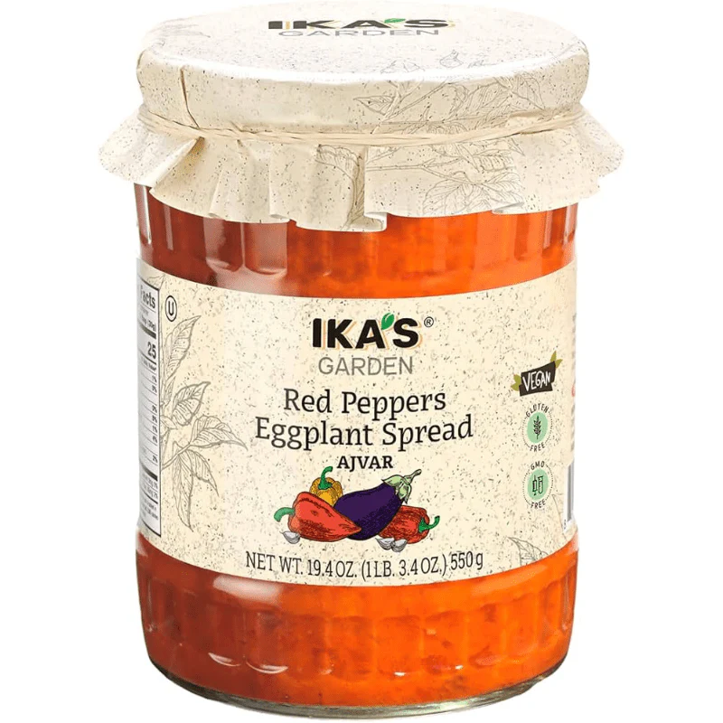 Ika’s Garden Kosher Red Peppers & Eggplant Spread, 19.4 oz