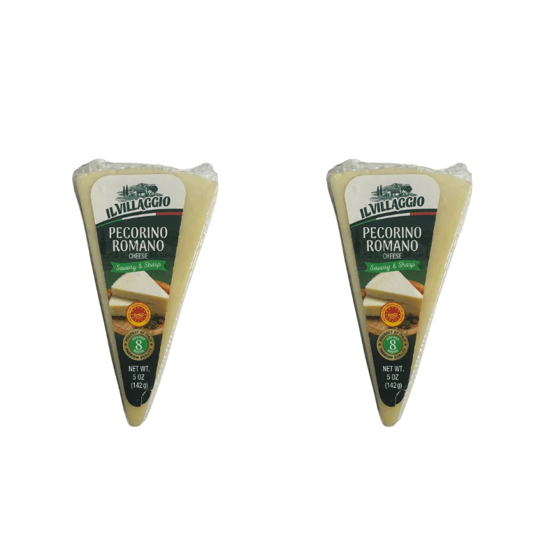 Il Villaggio Pecorino Romano Cheese Wedges, 5 oz [Pack of 2]