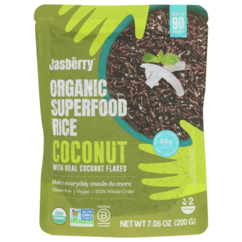 Jasberry Organic Ready to Eat Coconut Superfood Rice, 7.05 oz