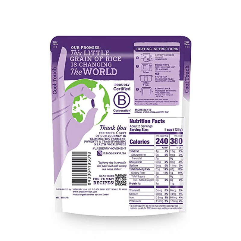 Jasberry Organic Ready to Eat Original Superfood Rice, 7.05 oz - Image 3