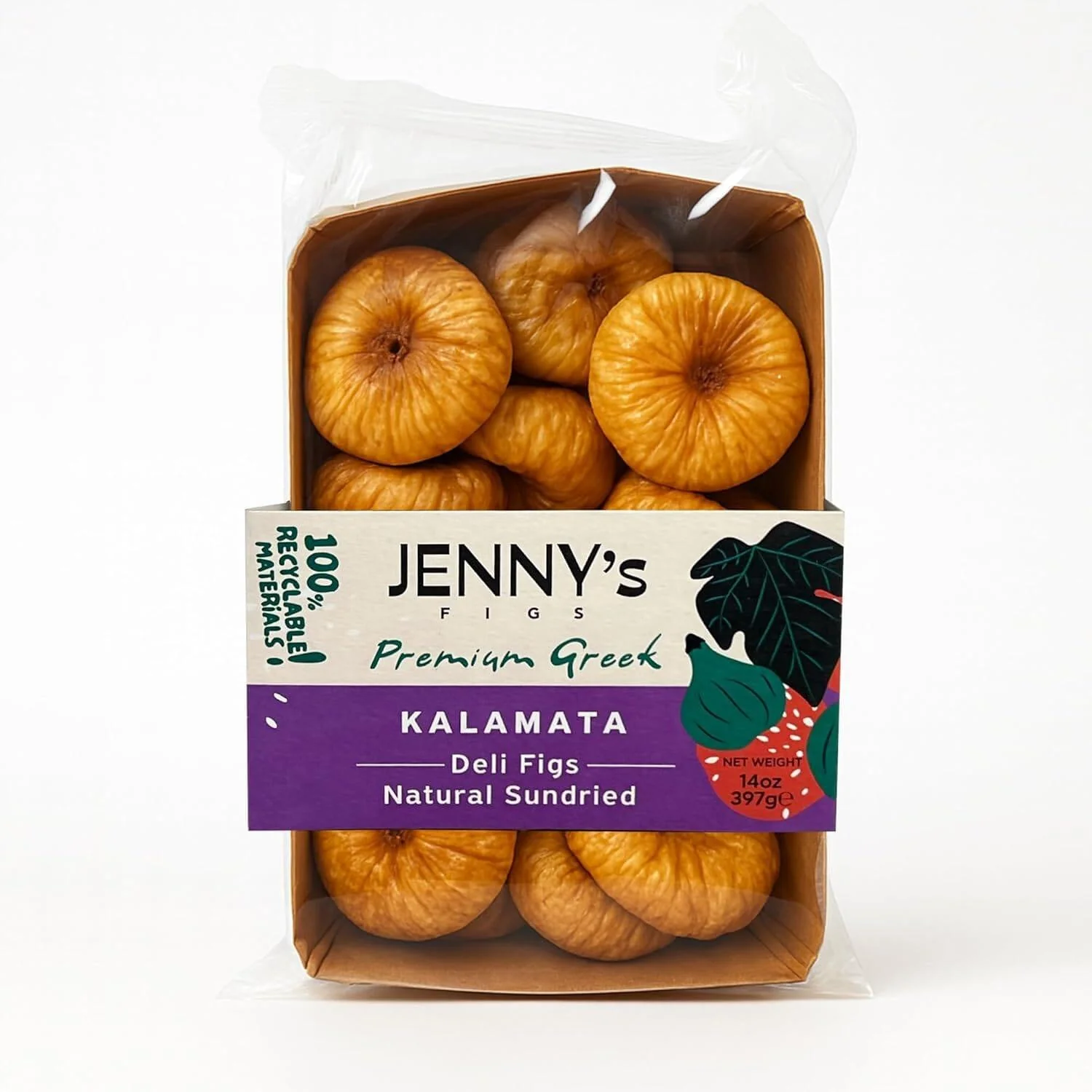 [Best Before: 08/01/2026] Jenny’s Kalamata Natural Sundried Figs 397g (14 oz)