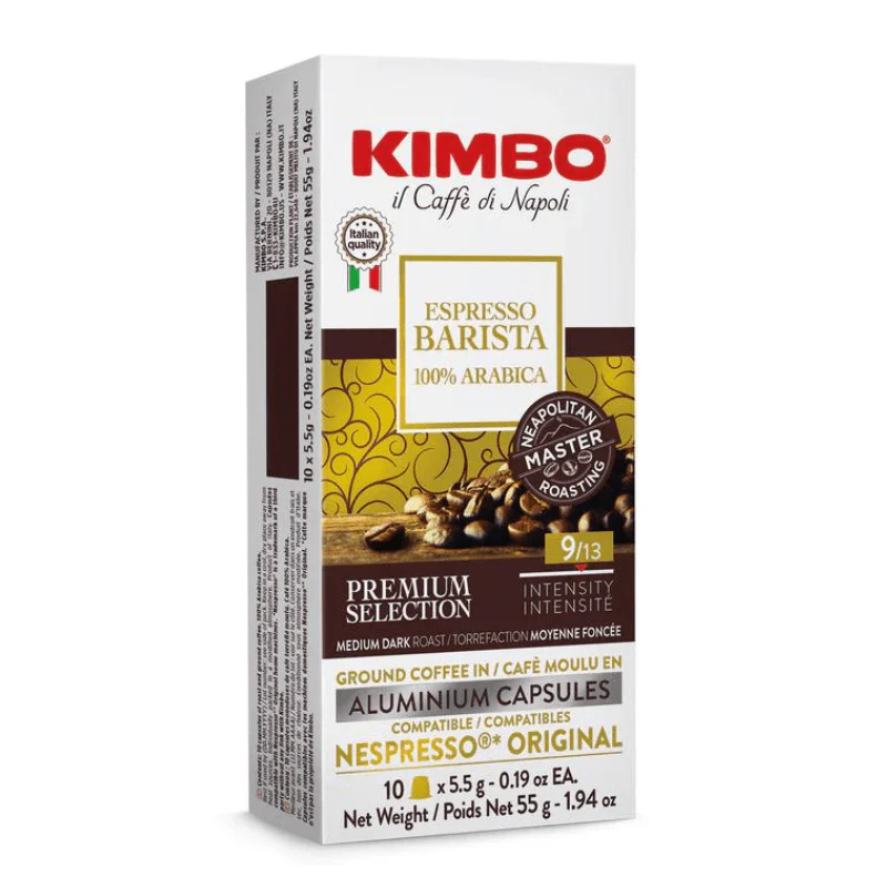 Kimbo Nespresso Compatible Barista 100% Arabica Aluminum Capsules, 10 Count