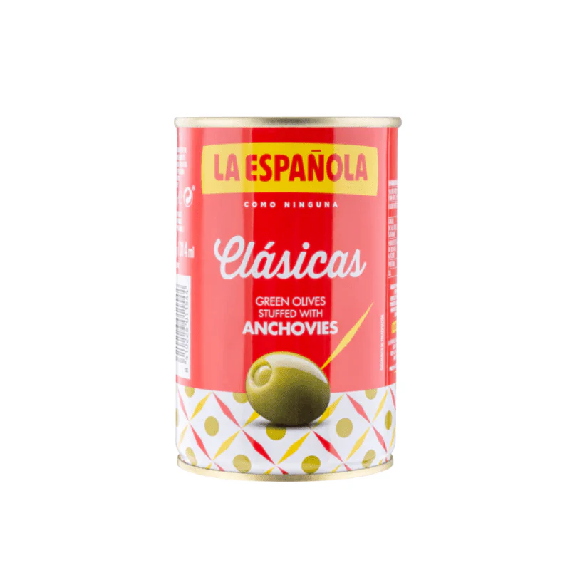La Española Classic Green Olives Stuffed with Anchovies, 12.3 oz