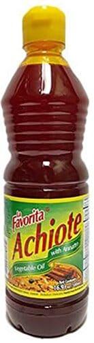 La Favorita Achiote Vegetable Oil with Annatto, 1 L