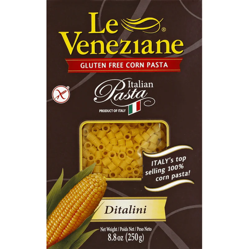 Le Veneziane #037 Ditalini Corn Gluten-Free Pasta, 8.8 oz