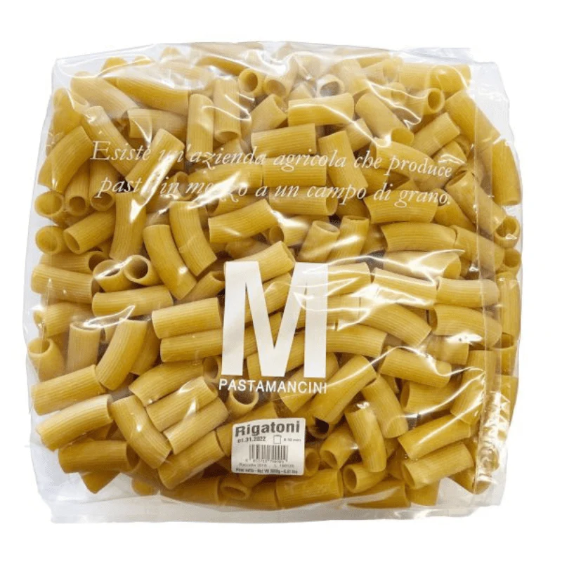 Mancini Rigatoni Pasta Bulk Size, 6.6 Lbs