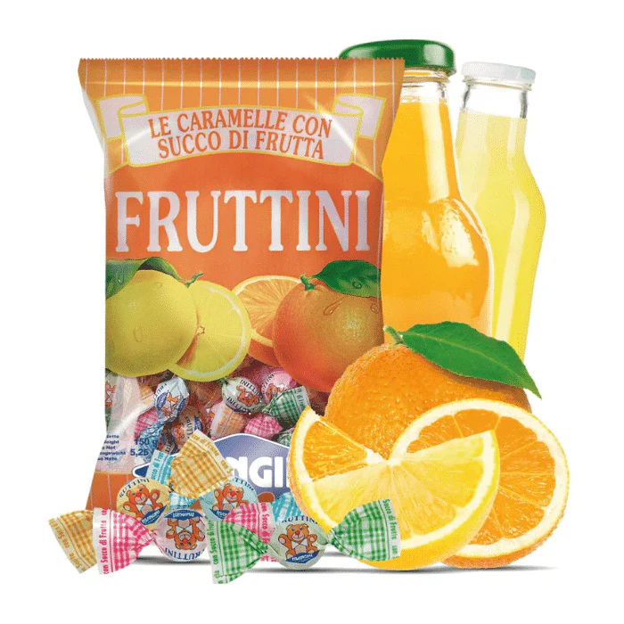 Mangini Fruttini Sugar Caramelle, 5.29 oz [Pack of 3]
