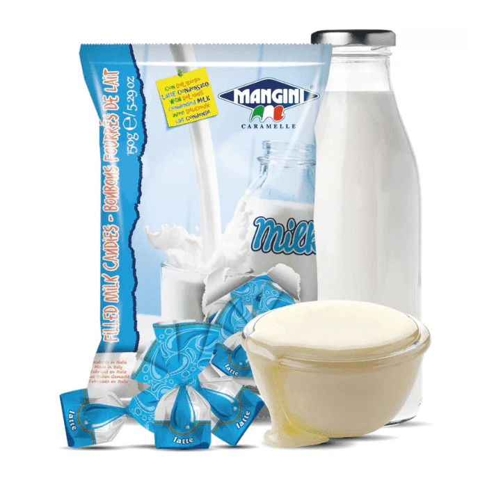 Mangini Latte Ripieno Hard Candy, 5.29 oz [Pack of 3]
