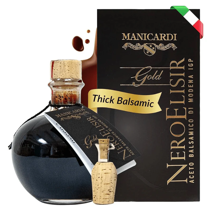 Manicardi Nero Elisir Gold Balsamic Vinegar of Modena IGP, 8.45 fl oz