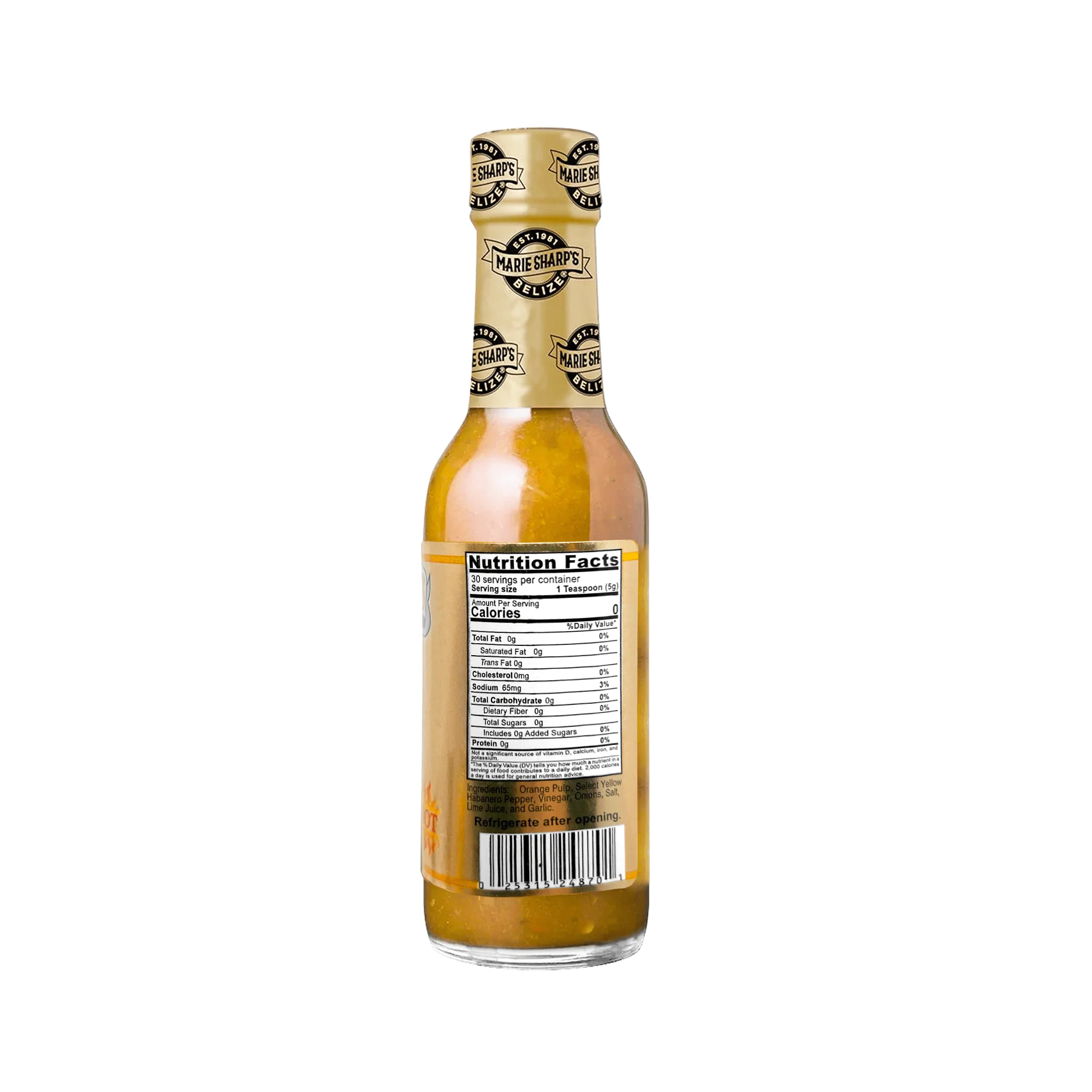 Marie Sharp's Orange Pulp Habanero Pepper Sauce, 5 oz - Image 2