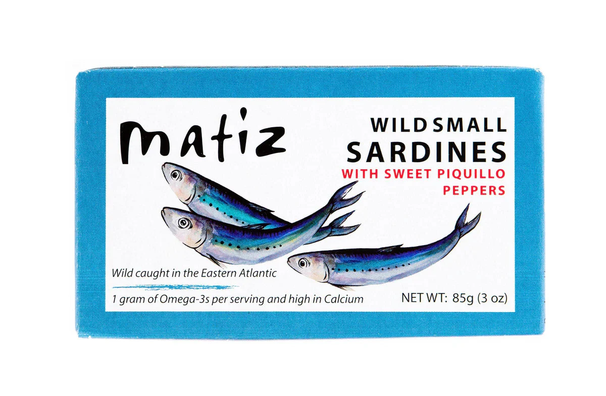 Matiz Wild Small Sardines with Sweet Piquillo Peppers, 3 oz