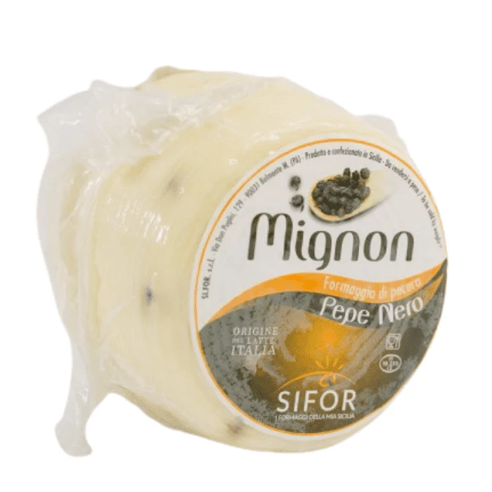 Sifor Mignon Primo Sale Sicilian Pecorino Pepato With Black Pepper Cheese, 2 lb. - Image 2