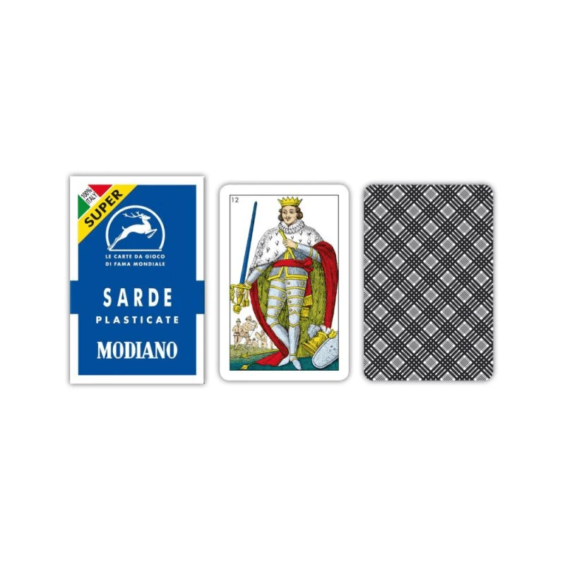 Modiano Sarde Italian Blue Playing Cards, 1 Deck