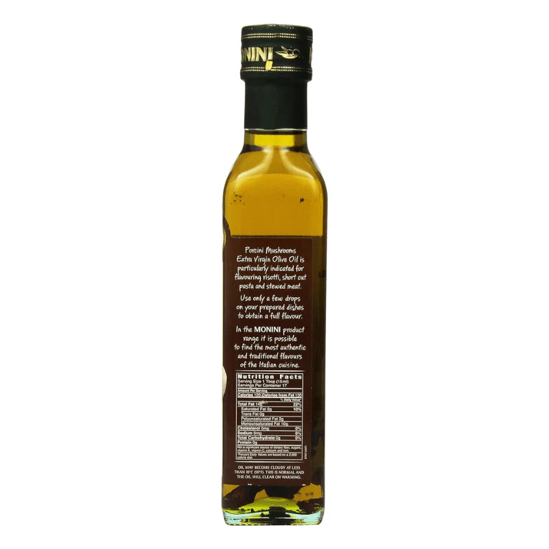 Monini Organic Porcini Mushroom Flavored Extra Virgin Olive Oil, 8.45 oz - Image 2