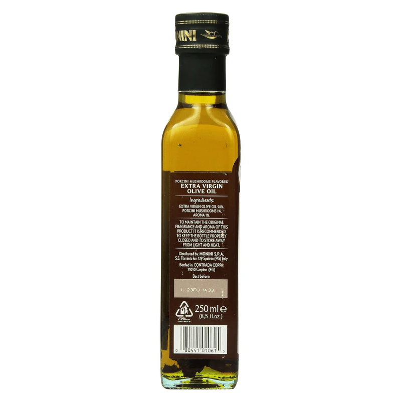 Monini Organic Porcini Mushroom Flavored Extra Virgin Olive Oil, 8.45 oz - Image 3