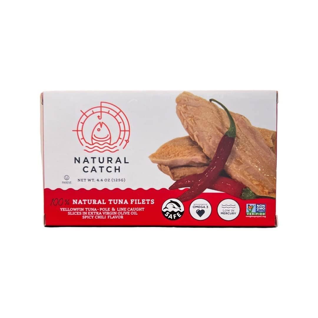 Natural Catch Spicy Yellowfin Tuna in Extra Virgin Olive Oil, 4.4 oz
