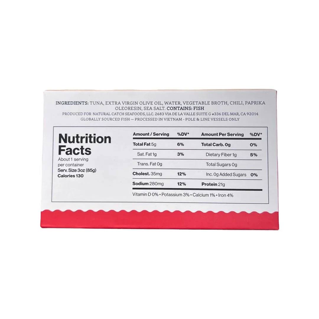 Natural Catch Spicy Yellowfin Tuna in Extra Virgin Olive Oil, 4.4 oz - Image 5