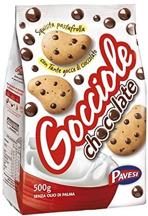 [Best Before: 04/26/2026] Pavesi Gocciole Cookies Chocolate with Chocolate Chip, 17.5 oz