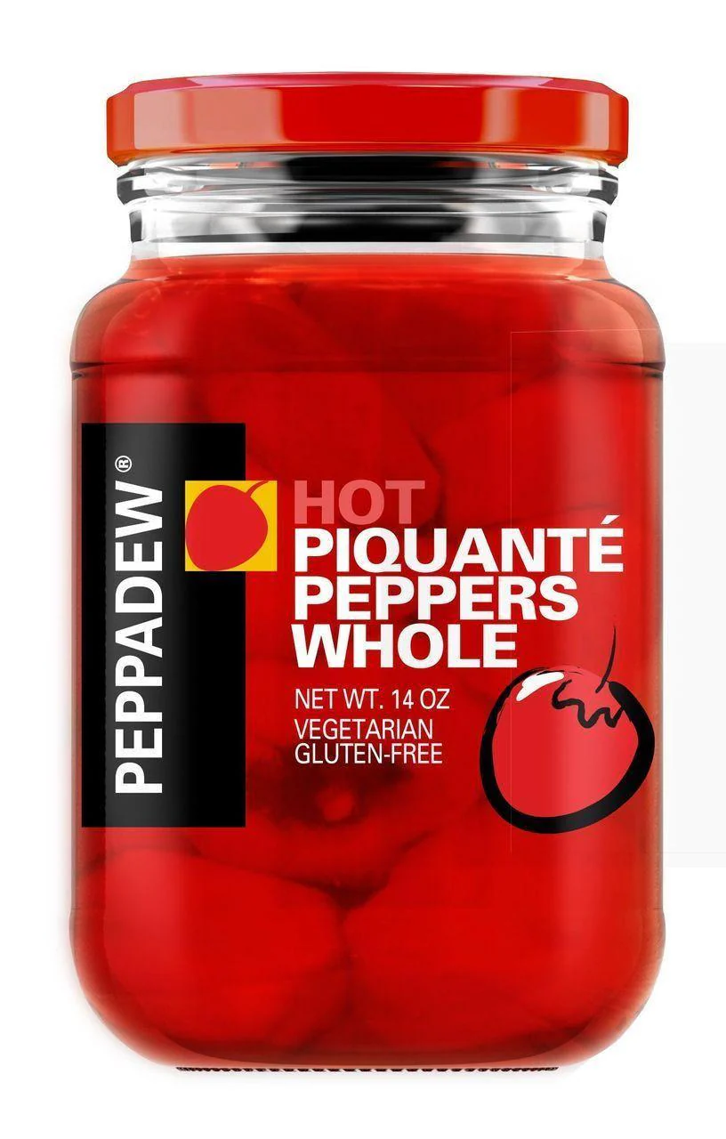 PEPPADEW Hot Whole Sweet Piquante Peppers, 14 oz